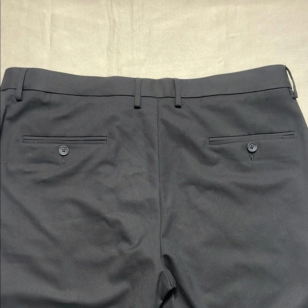 J M Haggar Classic Black Dress Pants 38 x 30 with side pockets
